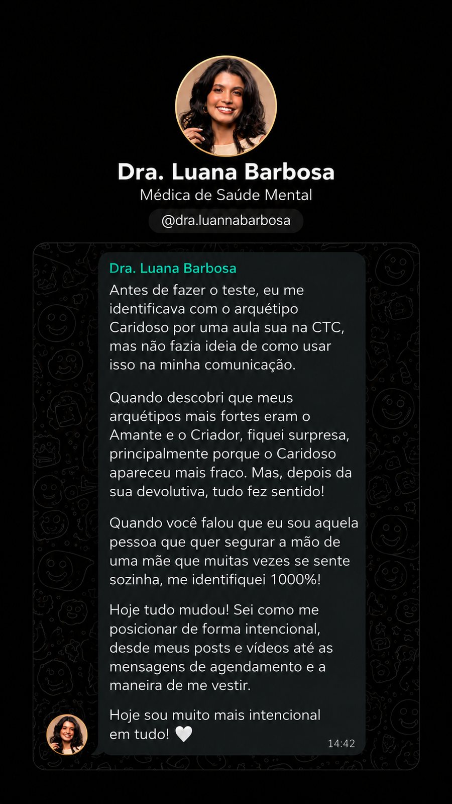 Depoimento de Dra. Luana Barbosa, médica de saúde mental